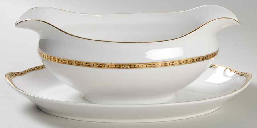The Angora Gravy Boat with Attached Underplate by Noritake-1