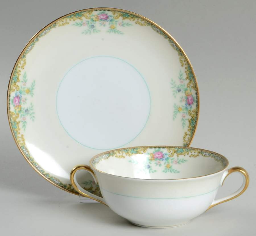 Anita Flat Cream Soup Bowl & Saucer Set by Noritake-1