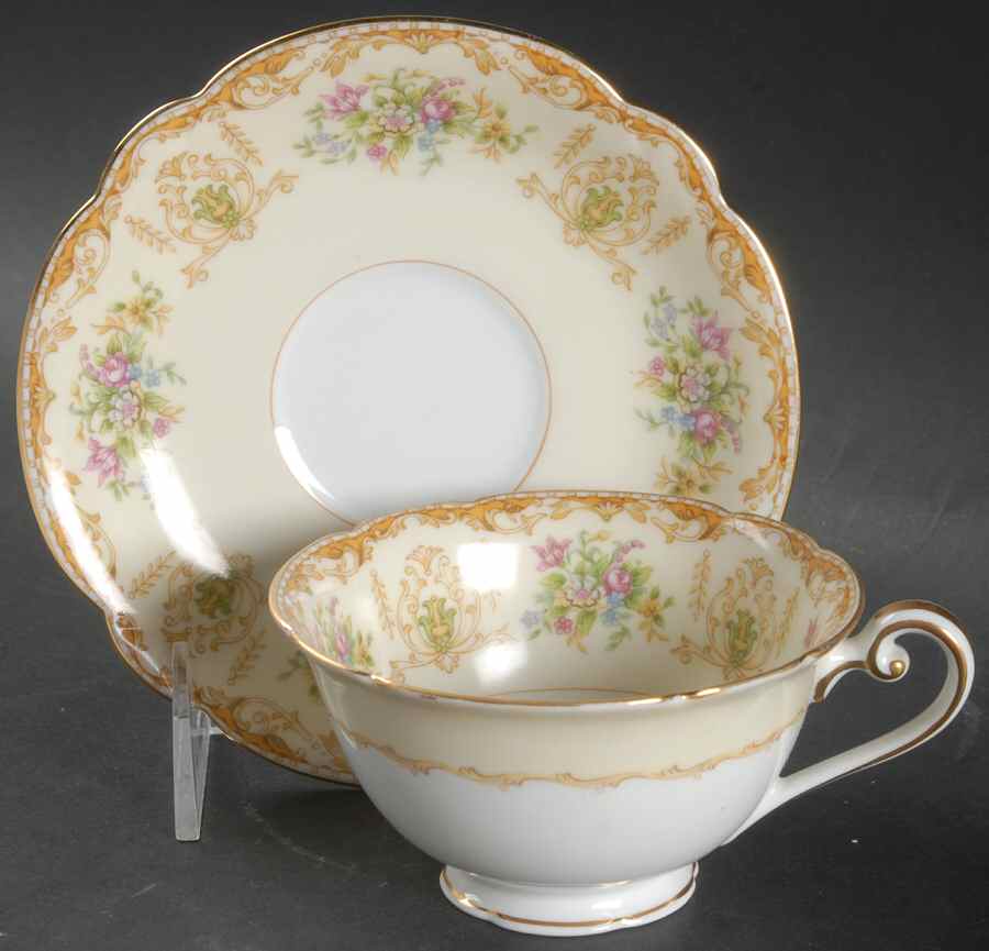 Annabel Footed Cup & Saucer Set by Noritake-1