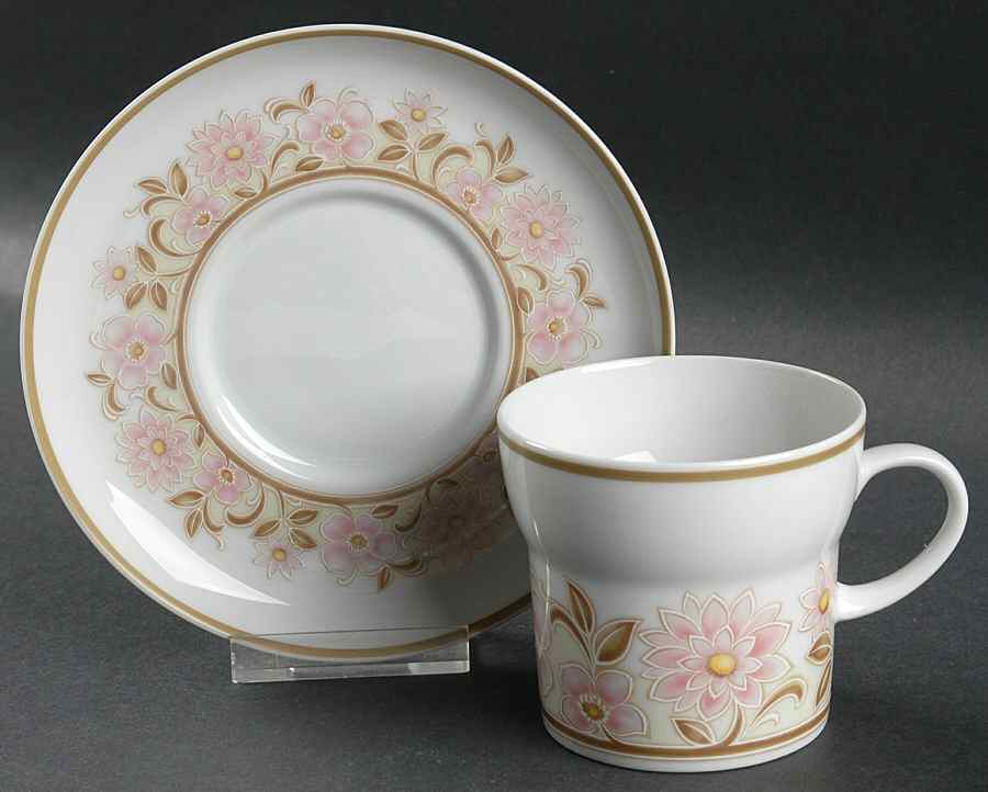 Antigua Flat Cup & Saucer Set by Noritake-1
