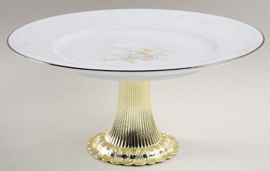 Anticipation Cake Stand with 4"-5" Metal Pedestal  Hc by Noritake-1