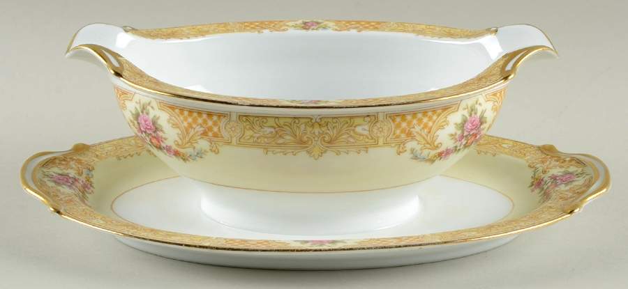 Antonia Gravy Boat with Attached Underplate by Noritake-1