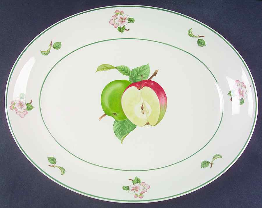 Apple Crisp 13" Oval Serving Platter by Noritake-1