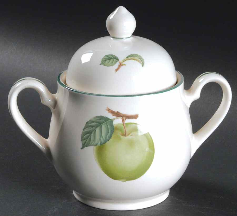 Apple Crisp Sugar Bowl & Lid by Noritake-1