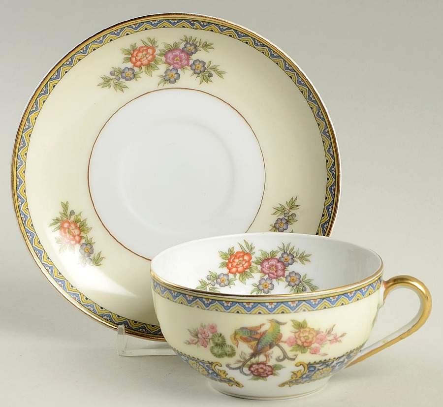 Aphrodite Flat Cup & Saucer Set by Noritake-1