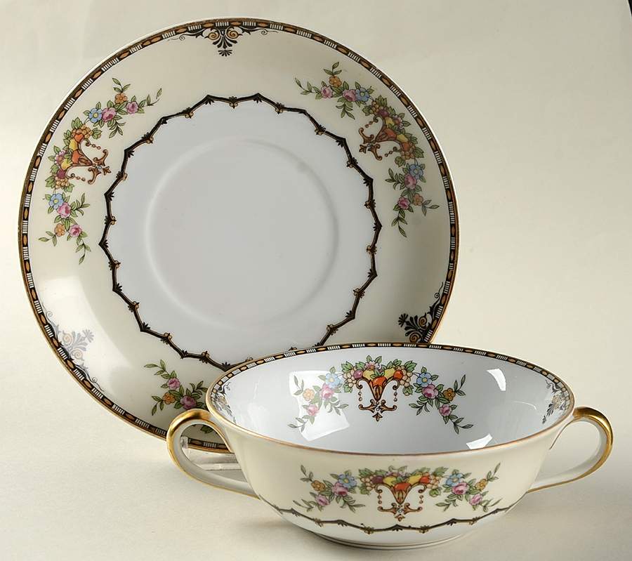 Apollo Flat Cream Soup Bowl & Saucer Set by Noritake-1
