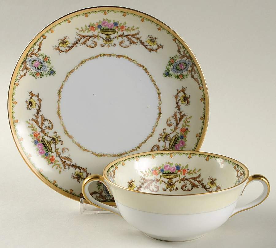 Arabella Flat Cream Soup & Saucer Set by Noritake-1