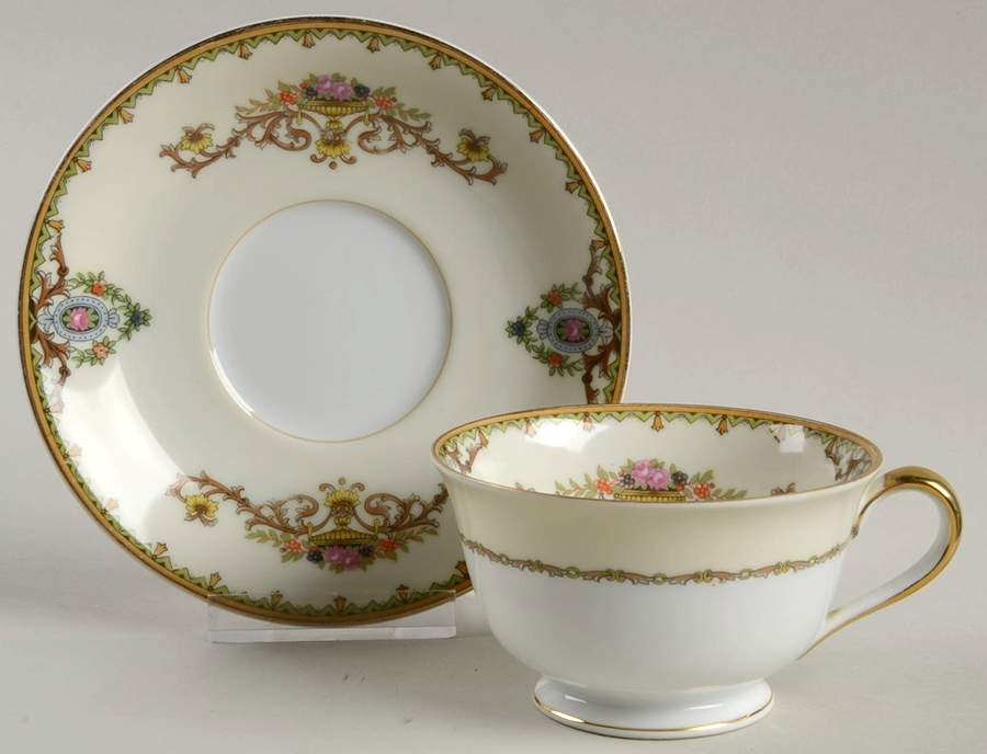 Arabella Footed Cup & Saucer Set by Noritake-1