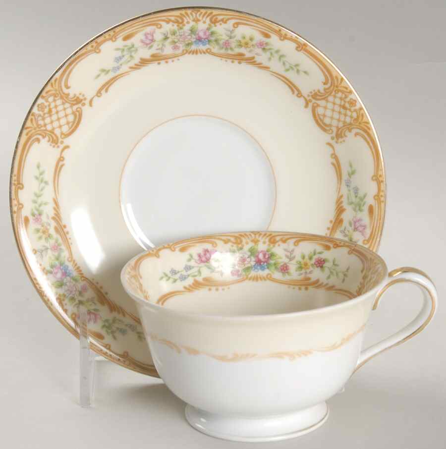 Arabis Footed Cup & Saucer Set by Noritake-1