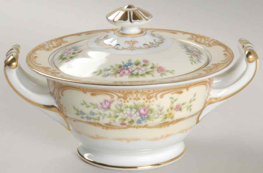Arabis Sugar Bowl & Lid by Noritake-1