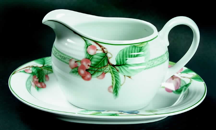 Arctic Berries Gravy Boat & Underplate/Relish by Noritake-1
