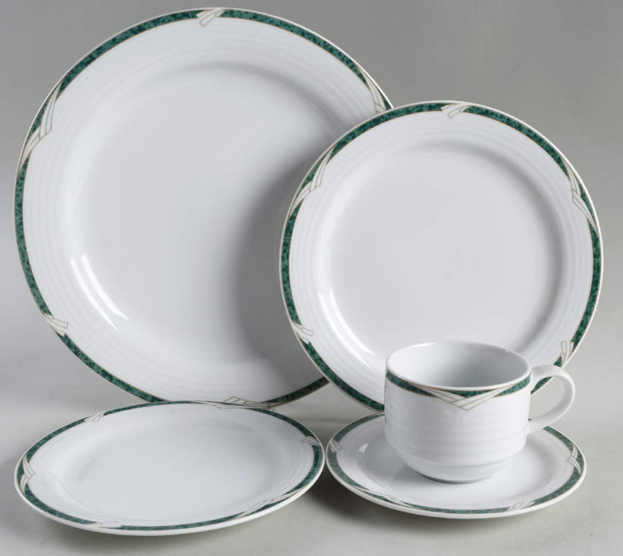 Arctic Green 5 Piece Place Setting by Noritake-1