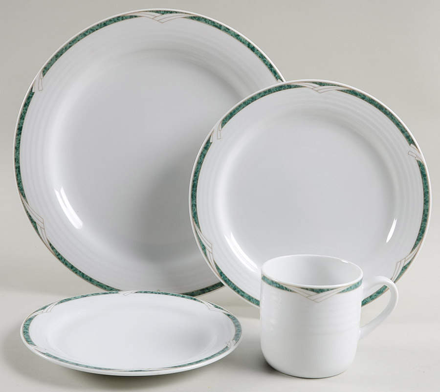 Arctic Green 4 Piece Place Setting by Noritake-1