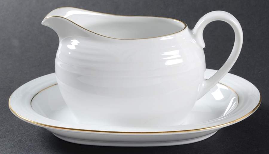 Arctic Gold Gravy Boat & Underplate by Noritake-1