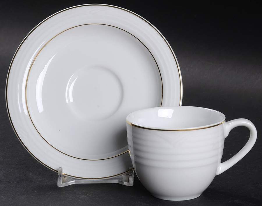 Arctic Gold Flat Demitasse Cup & Saucer Set by Noritake-1