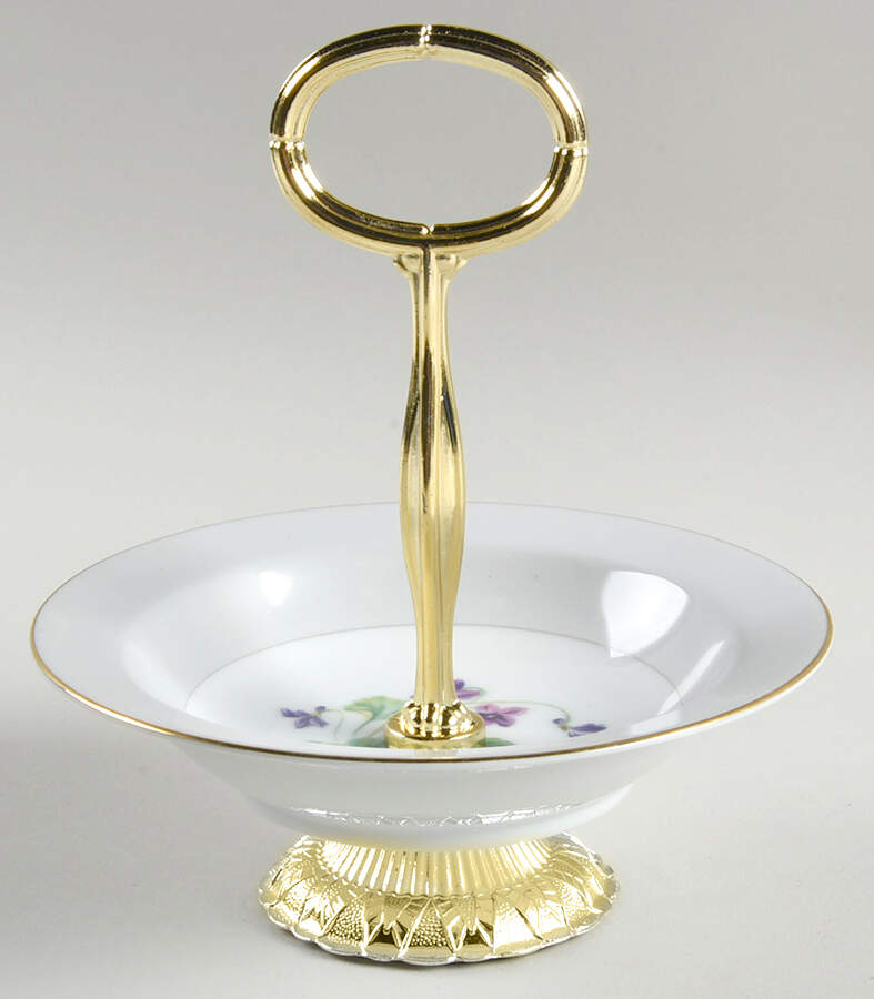 Arcola 6"-7" Handled Footed Nut Dish HC by Noritake-1