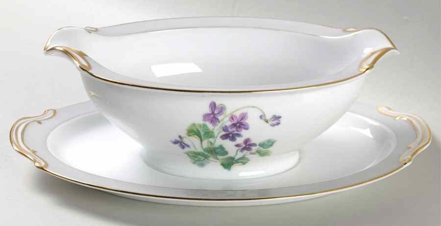 Arcola Gravy Boat with Attached Underplate by Noritake-1