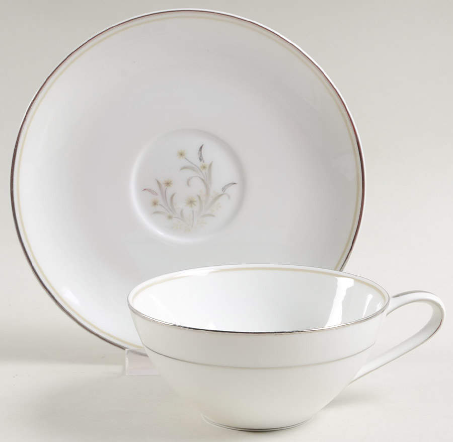 Ardis Flat Cup & Saucer Set by Noritake-1