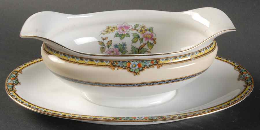 Argosy Gravy Boat with Attached Underplate by Noritake-1