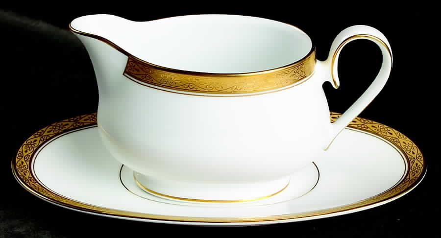 Aristocrat Gold Gravy Boat & Underplate (Relish/Butter) by Noritake-1