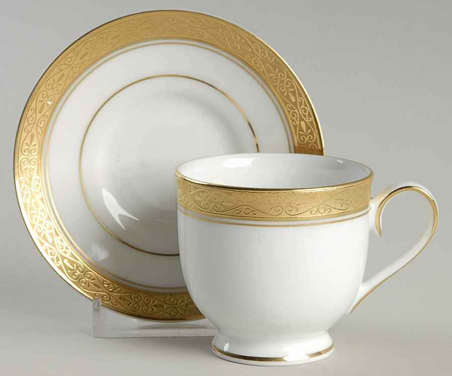 Aristocrat Gold Footed Demitasse Cup & Saucer Set by Noritake-1