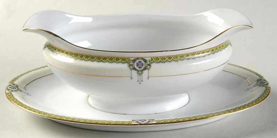Argonne Gravy Boat with Attached Underplate by Noritake-1