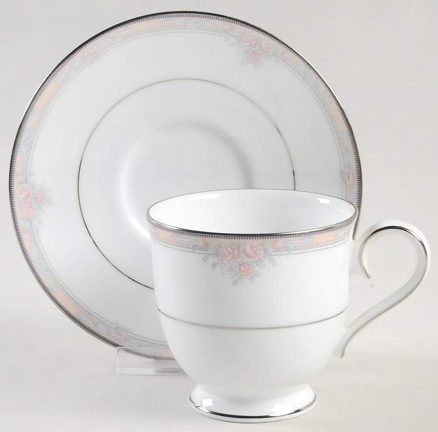 Arlington Heights Footed Cup & Saucer Set by Noritake-1