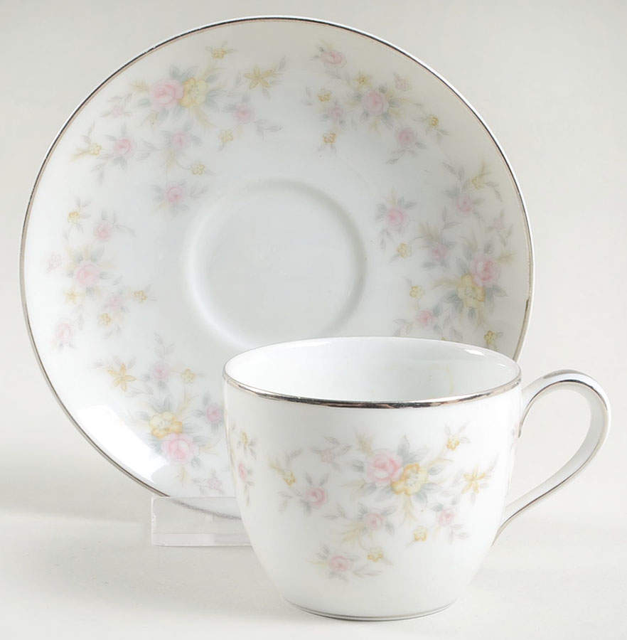 Arlene Flat Demitasse Cup & Saucer Set by Noritake-1