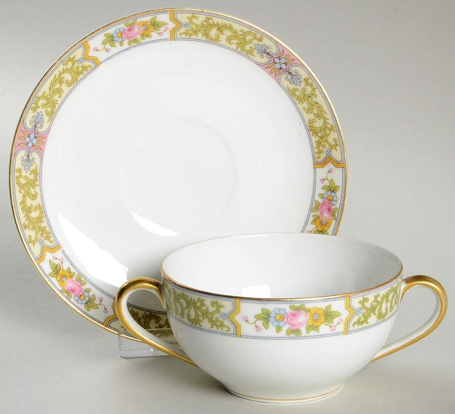 Arleigh Flat Bouillon Cup & Saucer by Noritake-1