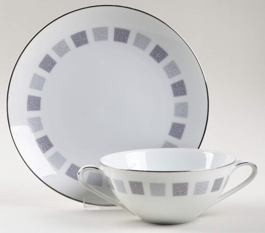 Arroyo Flat Cream Soup Bowl & Saucer Set by Noritake-1