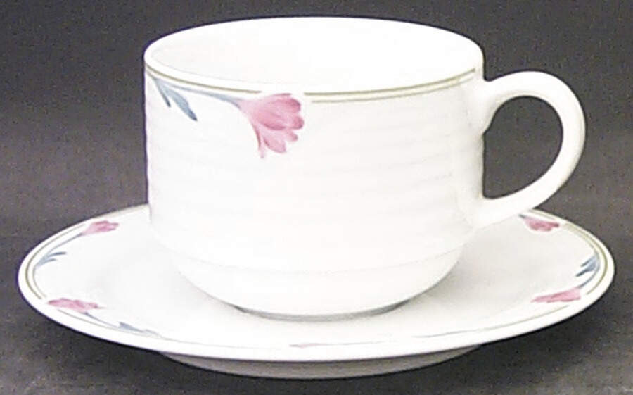 Arctic Spring Flat Cup & Saucer Set by Noritake-1