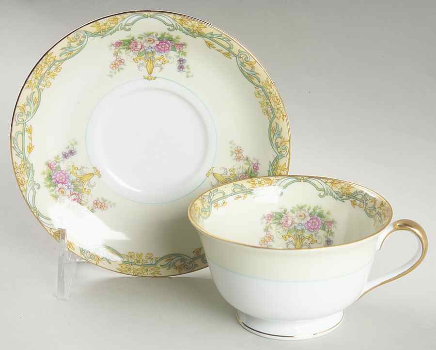 Arvana Footed Cup & Saucer Set by Noritake-1