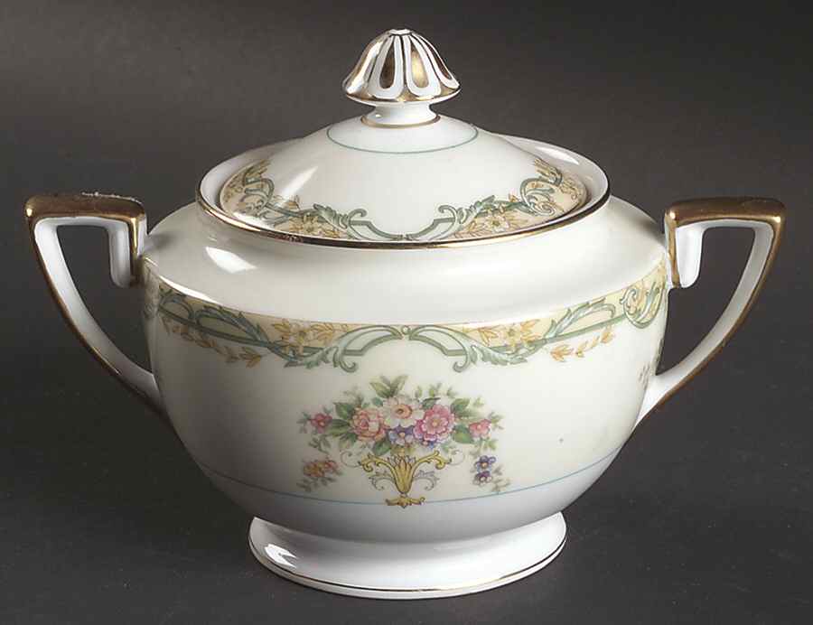 Arvana Sugar Bowl & Lid by Noritake-1