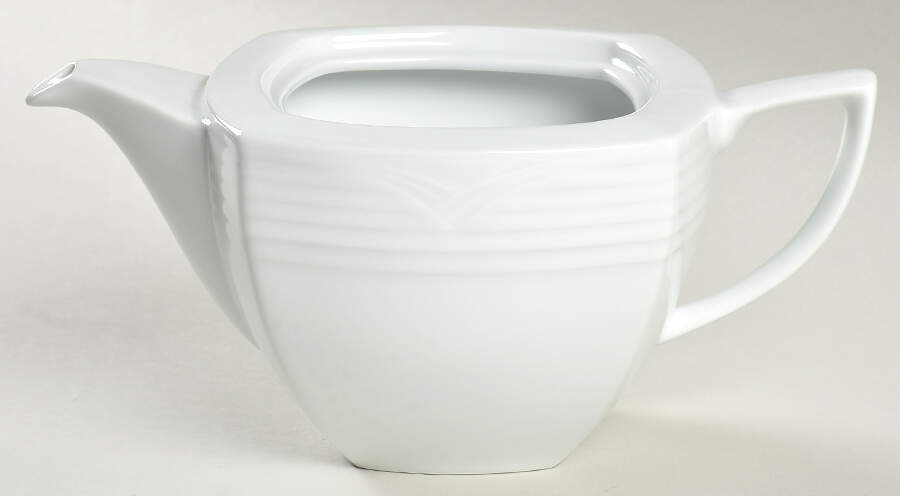 Arctic White Small Teapot No Lid by Noritake-1