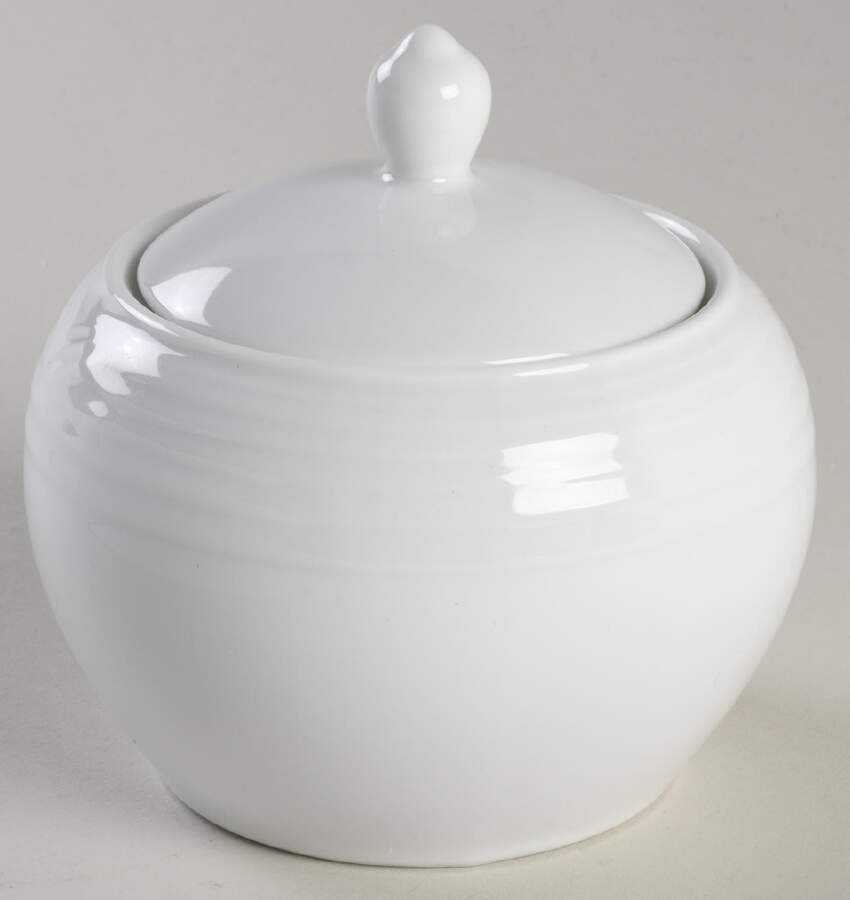 Arctic White Sugar Bowl & Lid by Noritake-1