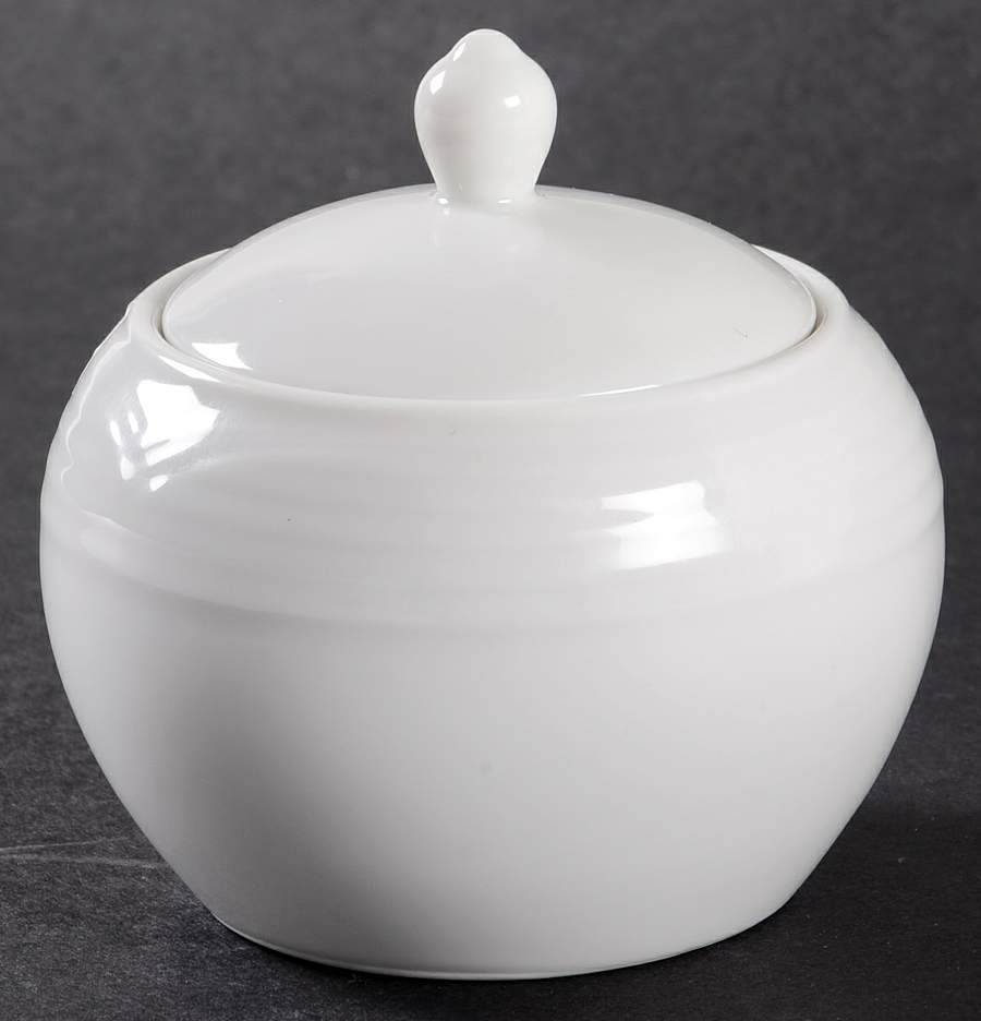 Arctic White Mini Sugar Bowl & Lid by Noritake-1