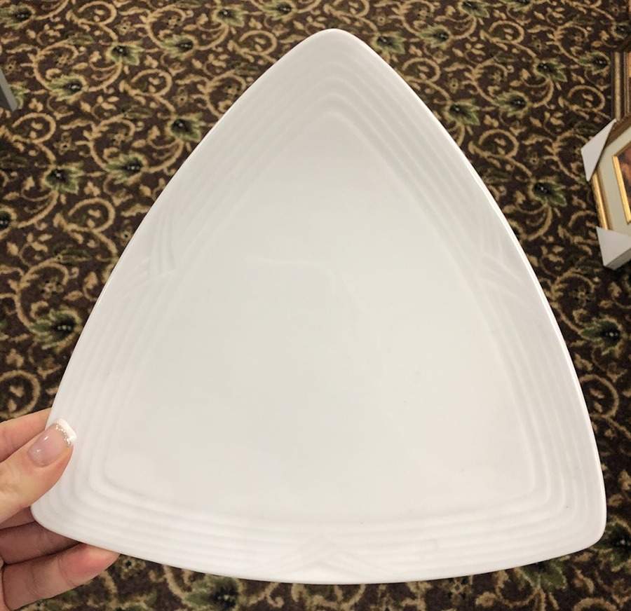 Arctic White Triangular Salad Plate by Noritake-1