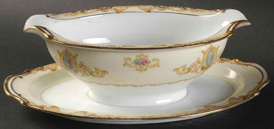 Ascalon Gravy Boat with Attached Underplate by Noritake-1