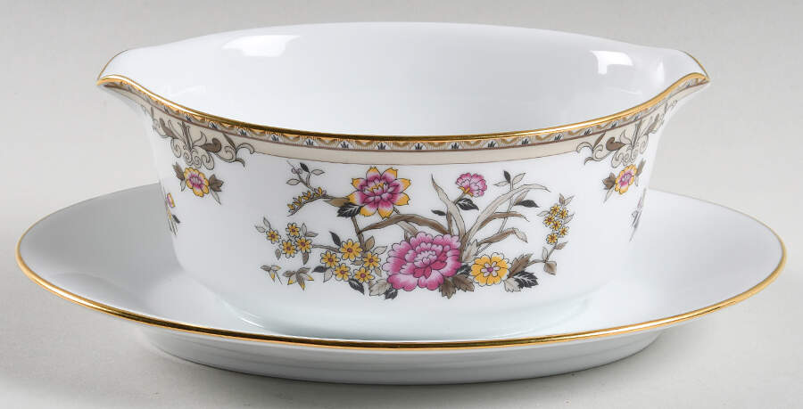 Asian Dream Gravy Boat with Attached Underplate by Noritake-1