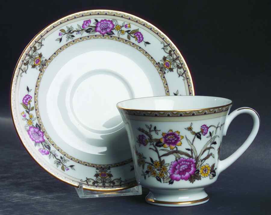 Asian Dream Footed Cup & Saucer Set by Noritake-1