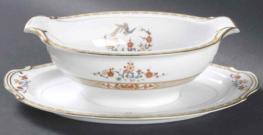 Asian Dream Gravy Boat with Attached Underplate by Noritake-1