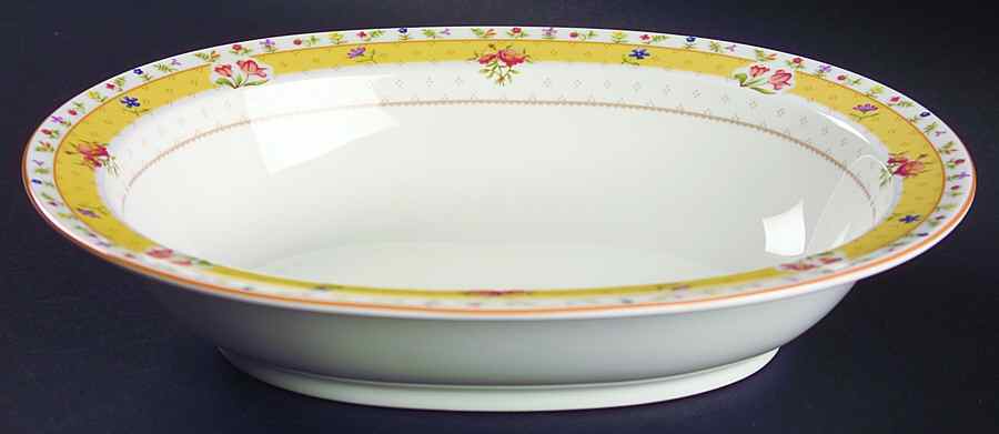 Aspen Flowers 11" Oval Vegetable Bowl by Noritake-1