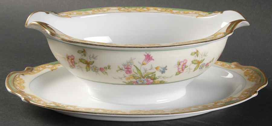 Ashby Gravy Boat with Attached Underplate by Noritake-1