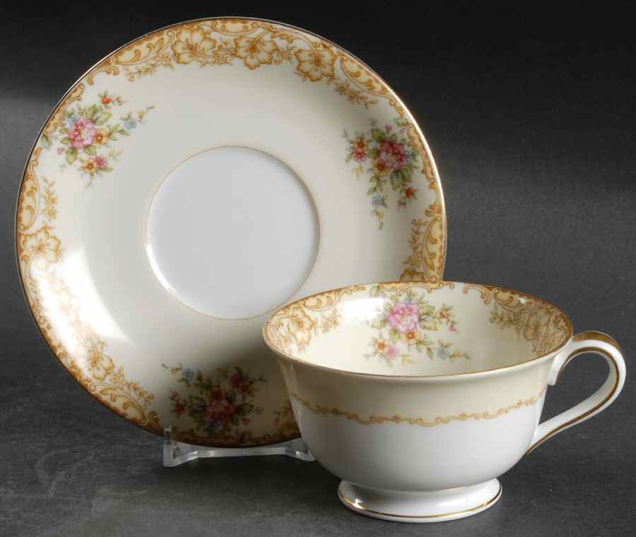 Ashford Footed Cup & Saucer Set by Noritake-1