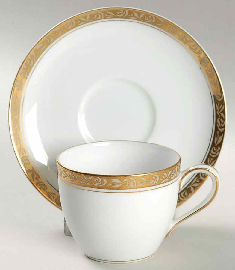 Ashleigh Flat Demitasse Cup & Saucer Set by Noritake-1