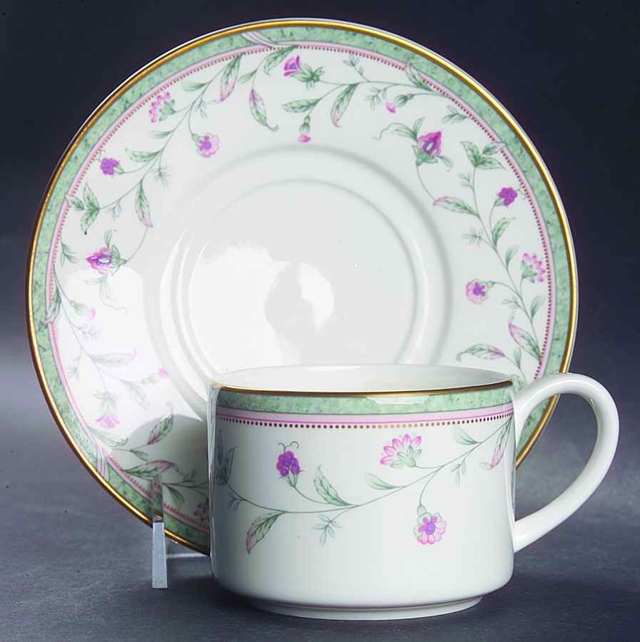 Ashville Flat Cup & Saucer Set by Noritake-1