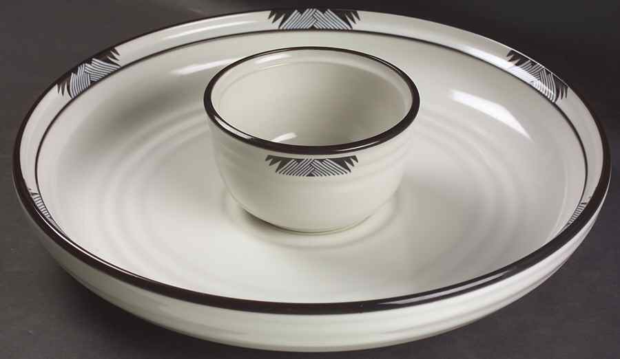Aspen Nights Chip&Dip (Dip Is Open Sugar/Dip/Individual Baker) by Noritake-1