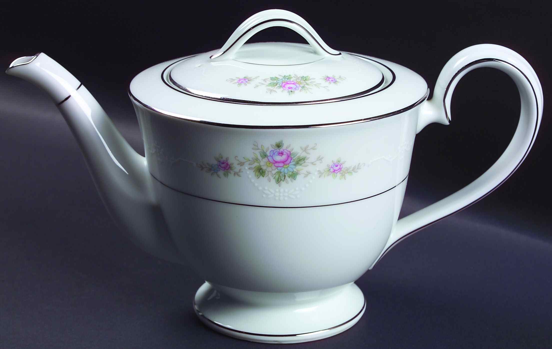 Astor Rose Teapot & Lid by Noritake-1