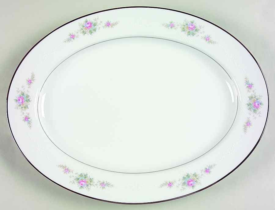 Astor Rose 13" Oval Serving Platter by Noritake-1