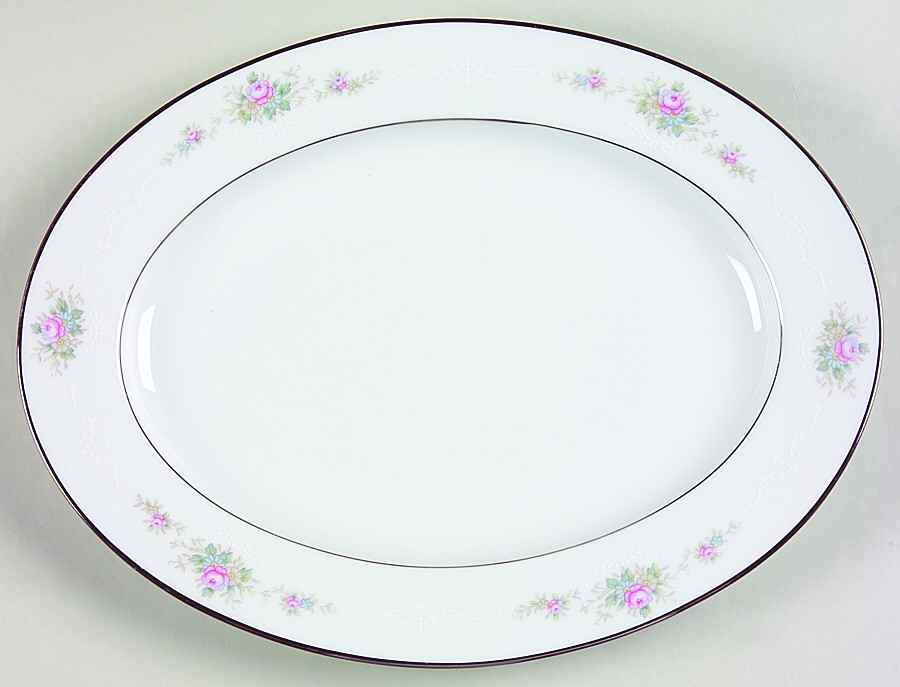 Astor Rose 11" Oval Serving Platter by Noritake-1